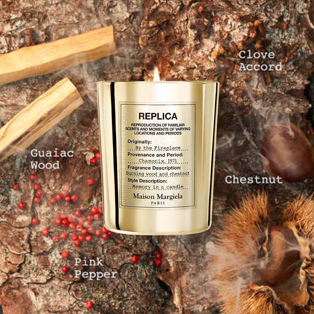 REPLICA CANDLE by the fireplace 165g limited edition